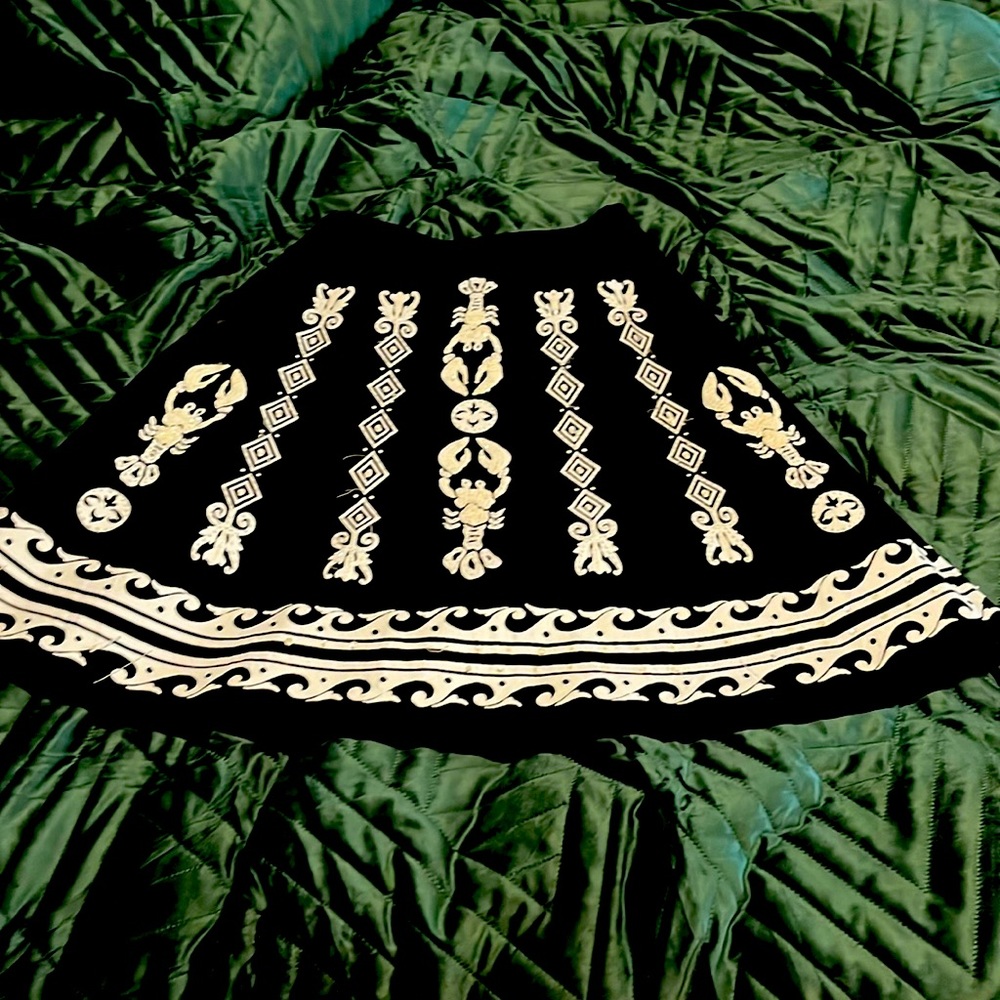 Black and White Lobster Print Skirt